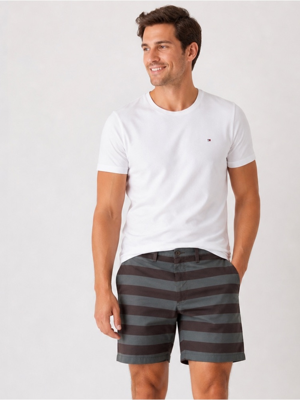 Tommy Hilfiger Men's Coltrane Striped Shor…